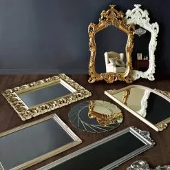 Dunelm Swept Rectangle Wall Mirror, Silver 74x104cm -All Mirrors Store 1000010167 alt03