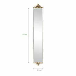 Dunelm Ornate Wall Mirror, Silver 135x 21cm -All Mirrors Store 1000069325 alt02