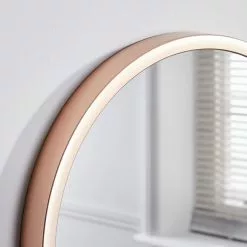 Elements Round Wall Mirror, Copper 55cm -All Mirrors Store 1000142143 alt01
