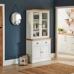 Dunelm Round Hanging Chain Wall Mirror, Black 45cm -All Mirrors Store 1000146672 alt02