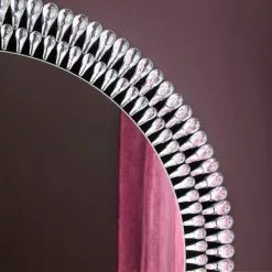 Dunelm Glam Gem Edge Round Wall Mirror, 76cm -All Mirrors Store 1000146693 alt02