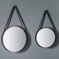 Cedar & Sage Set Of 2 Elkton Round Bronze Mirrors -All Mirrors Store 1000156541 alt02