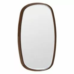 Cedar & Sage Sutton Wall Mirror, Walnut 90x55cm -All Mirrors Store 1000160434 alt02