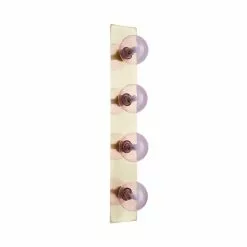 Dunelm Coco Hollywood Mirror Light, Brushed Gold & Chrome Pink 9x55cm -All Mirrors Store 1000181951 alt05