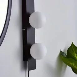 Dunelm Coco Hollywood Mirror Light, Black & White 9x55cm -All Mirrors Store 1000181953 alt02