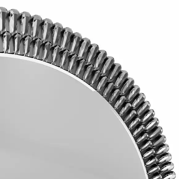 Dunelm Glam Gem Edge Round Smoked Wall Mirror, 76cm 4 Dunelm Glam Gem Edge Round Smoked Wall Mirror, 76cm - Image 2