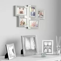 Dunelm Multi Frame Diamonte Wall Mirror -All Mirrors Store 1000183831 alt02