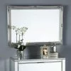 Dunelm Swept Rectangle Wall Mirror, Silver 74x104cm -All Mirrors Store 30004534