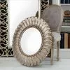 Dunelm Leaf Round Champagne Wall Mirror, 75cm -All Mirrors Store 30129645