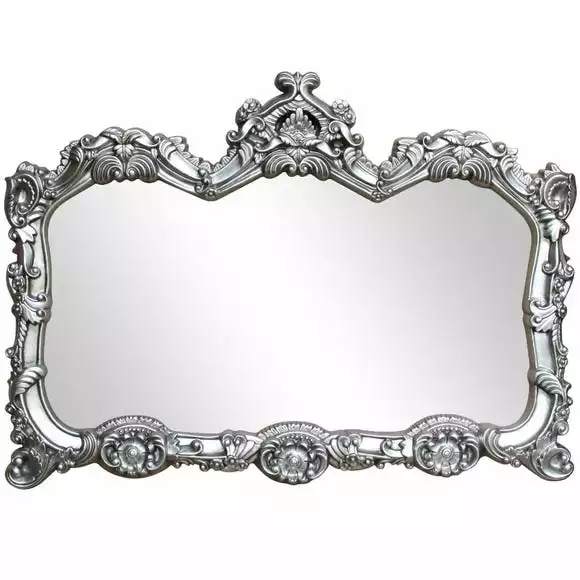 Dunelm Ormolu Ornate Wall Mirror, Silver 85x117cm 3 Dunelm Ormolu Ornate Wall Mirror, Silver 85x117cm