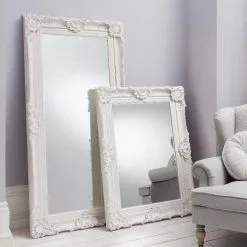 Cedar & Sage Brookfield Rectangle Mirror, Cream 118x88cm
