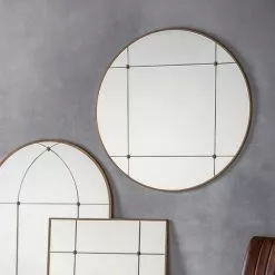 Cedar & Sage Lincoln Round Wall Mirror, 90cm