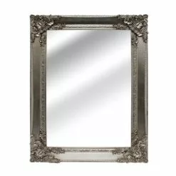 Dunelm Roma Rectangle Wall Mirror, Silver 84x115cm