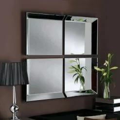 Yearn Mirrors Byblos 4 Panel Wall Mirror, 107x112cm