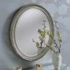 Yearn Mirrors Yearn Ornate Oval Mirror, Silver 71x61cm -All Mirrors Store 30510608