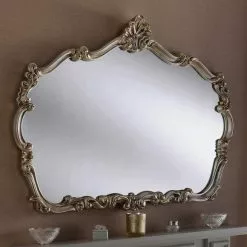 Yearn Mirrors Yearn Ornate Mirror, Silver 122x81cm