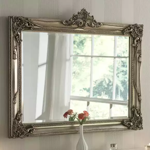 Yearn Mirrors Yearn Baroque Mirror, Silver 107x86cm 3 Yearn Mirrors Yearn Baroque Mirror, Silver 107x86cm