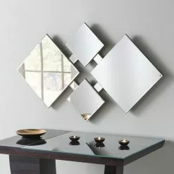 Yearn Mirrors Yearn Diamond Bevelled Edge Mirror, 122x74cm