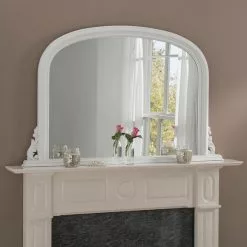 Yearn Mirrors Yearn Decorative Overmantle Mirror 122x77cm White
