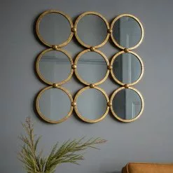 Cedar & Sage Harris Antique Gold Leaf Wall Mirror