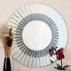 Milton Manor Surrey Round Wall Mirror, Blue 80cm -All Mirrors Store 30605341