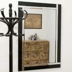 Milton Manor Villa Black Wall Mirror
