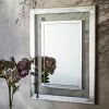Cedar & Sage Clifton Rectangle Mirror Champagne 90x69cm