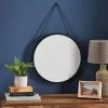 Dunelm Round Hanging Chain Wall Mirror, Black 45cm -All Mirrors Store 30644813