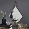 Dunelm Hanging Chain Diamond Wall Mirror, Gold 27cm -All Mirrors Store 30644835