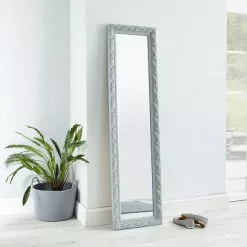 Dunelm Decorative Leaner Mirror, Grey 166x45cm
