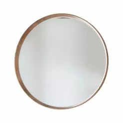 Cedar & Sage Sutton Round Oak Wall Mirror, 100m