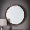 Cedar & Sage Sutton Round Walnut Wall Mirror, 74cm 1 Cedar & Sage Sutton Round Walnut Wall Mirror, 74cm -All Mirrors Store 30679646