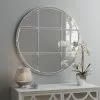 Dunelm Luxe Window Round Wall Mirror, 80cm