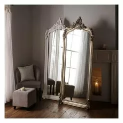 Yearn Mirrors Yearn Full Length Baroque Mirror, Silver 182x76cm