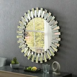 Yearn Mirrors Yearn Multifaceted Round Wall Mirror