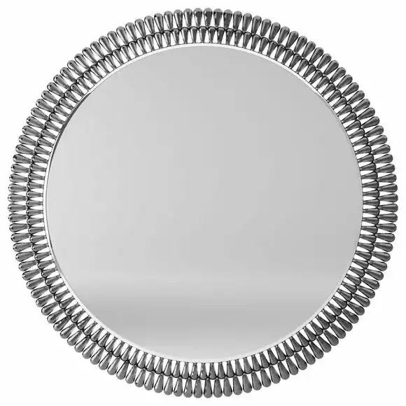 Dunelm Glam Gem Edge Round Smoked Wall Mirror, 76cm 3 Dunelm Glam Gem Edge Round Smoked Wall Mirror, 76cm