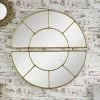 Pacific Lifestyle 2 Section Wall Mirror, Antique Gold 92cm -All Mirrors Store 30715567
