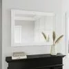 Dunelm Swept Wall Mirror, White 104x74cm 1 Dunelm Swept Wall Mirror, White 104x74cm -All Mirrors Store 30727161