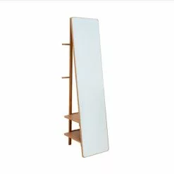 Dunelm Storage Mirror, Oak 160x40cm -All Mirrors Store 30752105 alt02