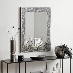 Dunelm Mirage Smoked Wall Mirror, 80x60cm