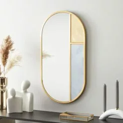 Dunelm Lexi Wall Mirror, 65x35cm