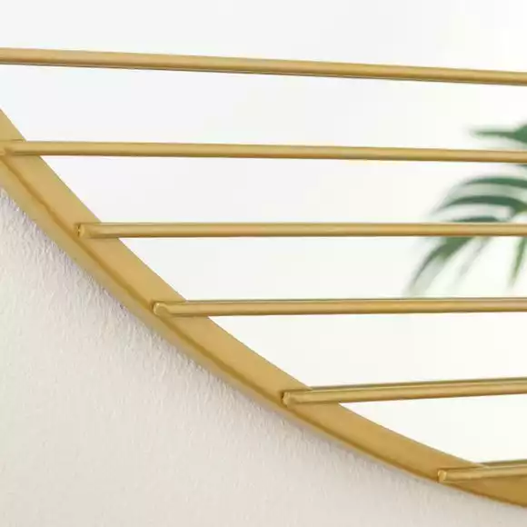 Dunelm Gold Line Round Wall Mirror, 80cm 4 Dunelm Gold Line Round Wall Mirror, 80cm - Image 2