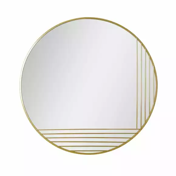 Dunelm Gold Line Round Wall Mirror, 80cm 5 Dunelm Gold Line Round Wall Mirror, 80cm - Image 3