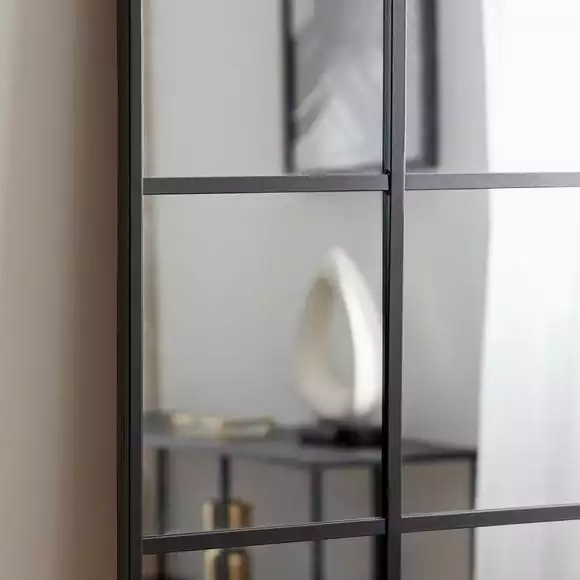 Dunelm Window Black Lines Leaner Mirror, 165x40cm 4 Dunelm Window Black Lines Leaner Mirror, 165x40cm - Image 2