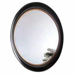 Cedar & Sage Burford Round Wall Mirror, Black And Gold 77x100cm 7 Cedar & Sage Burford Round Wall Mirror, Black And Gold 77x100cm -All Mirrors Store 30763181 alt03
