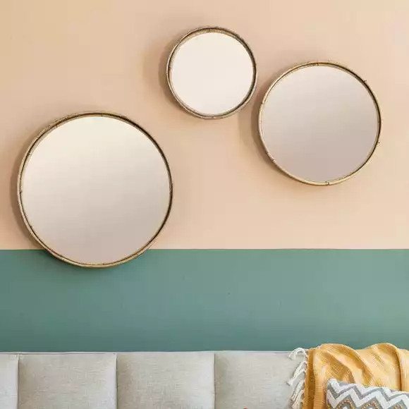 Cedar & Sage Set Of 3 Buxton Round Mirrors 3 Cedar & Sage Set Of 3 Buxton Round Mirrors
