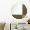 Dunelm Elements Round Coloured Glass Wall Mirror, 70cm