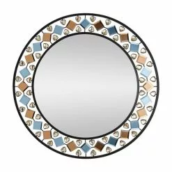 Dunelm Global Gem Edge Round Wall Mirror, Black 68cm 8 Dunelm Global Gem Edge Round Wall Mirror, Black 68cm -All Mirrors Store 30771425 alt02