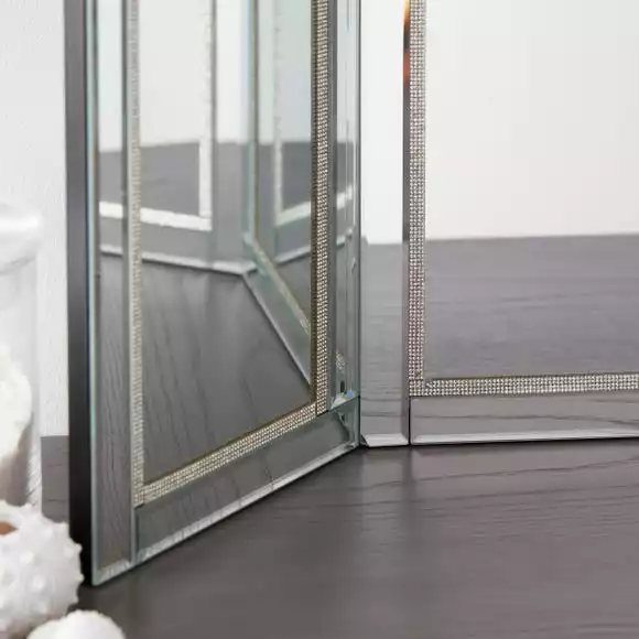 Dunelm Diamante Dressing Table Mirror, 55x68cm 4 Dunelm Diamante Dressing Table Mirror, 55x68cm - Image 2