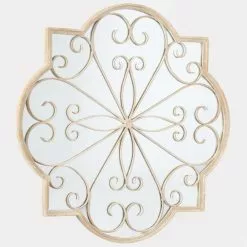 Dunelm Rose Petal Round Garden Mirror 90cm -All Mirrors Store 30780672 alt05